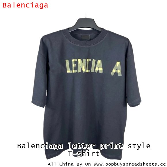 Balenciaga letter print style T-shirt