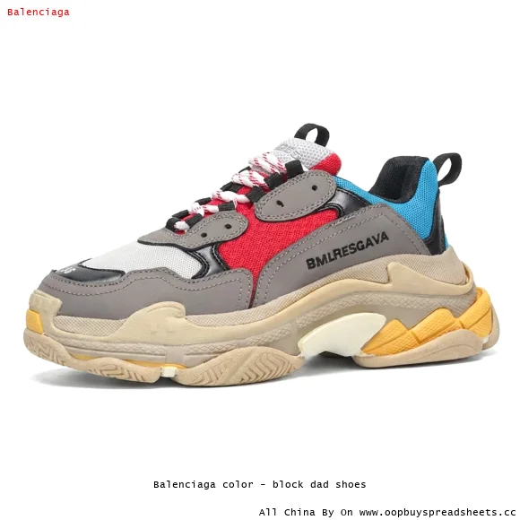 Balenciaga color - block dad shoes