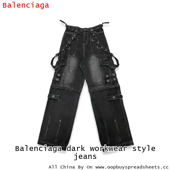 Balenciaga dark workwear style jeans
