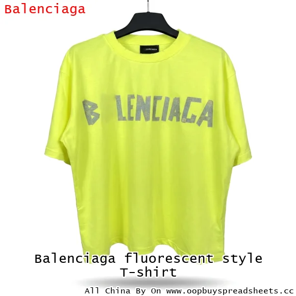 Balenciaga fluorescent style T-shirt
