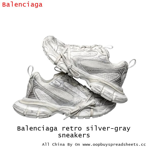 Balenciaga retro silver-gray sneakers