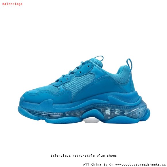 Balenciaga retro-style blue shoes