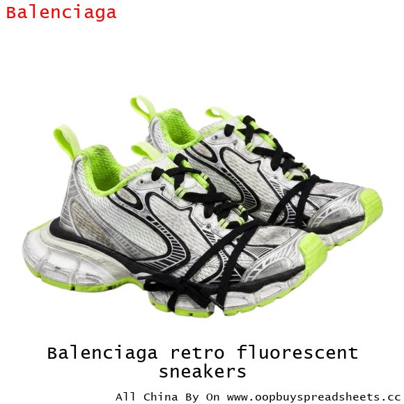 Balenciaga retro fluorescent sneakers