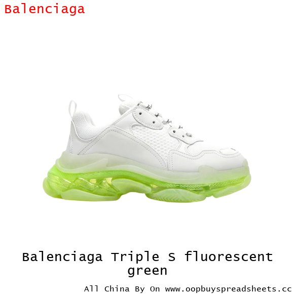 Balenciaga Triple S fluorescent green