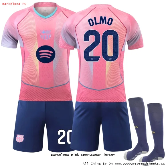 Barcelona pink sportswear jersey