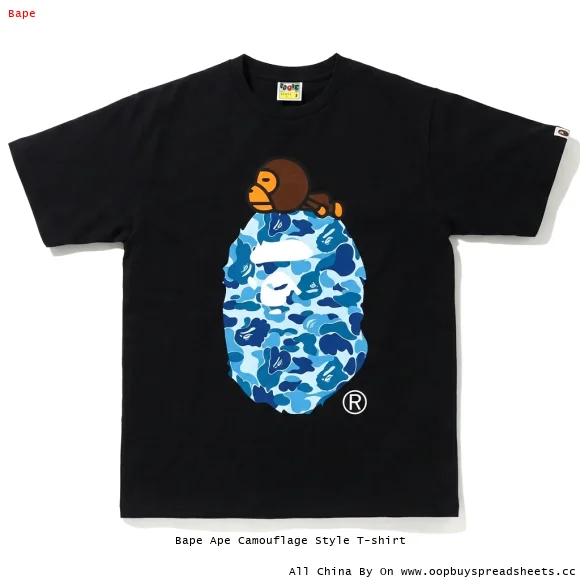 Bape Ape Camouflage Style T-shirt