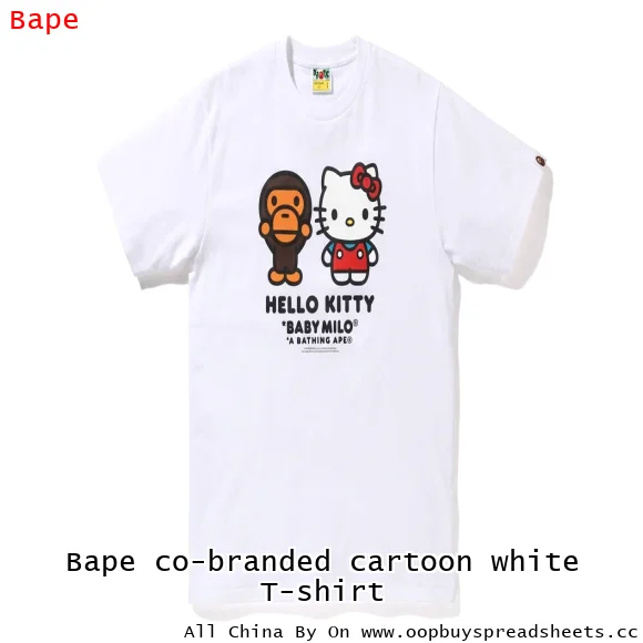 Bape co-branded cartoon white T-shirt