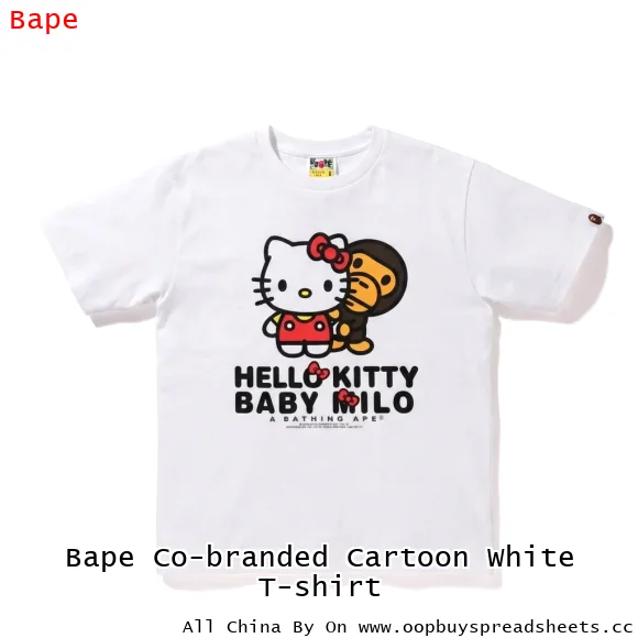 Bape Co-branded Cartoon White T-shirt