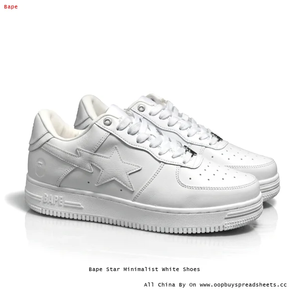 Bape Star Minimalist White Shoes
