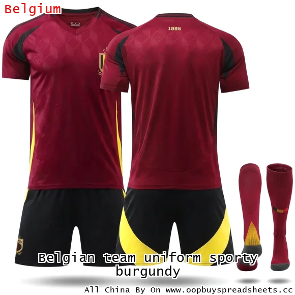 Belgian team uniform sporty burgundy