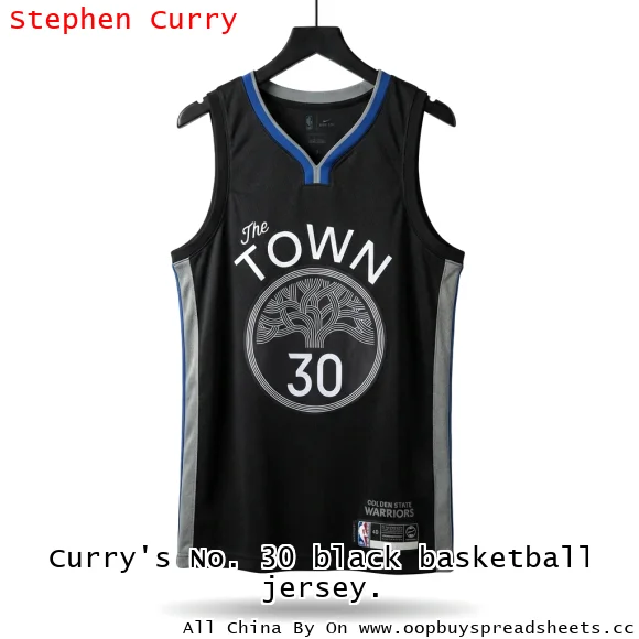 Curry's No. 30 black basketball jersey.