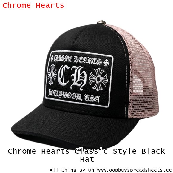 Chrome Hearts Classic Style Black Hat