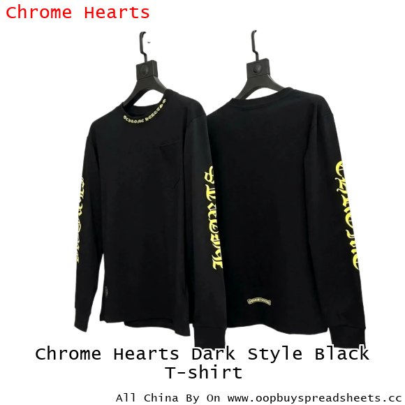 Chrome Hearts Dark Style Black T-shirt