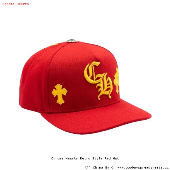 Chrome Hearts Retro Style Red Hat