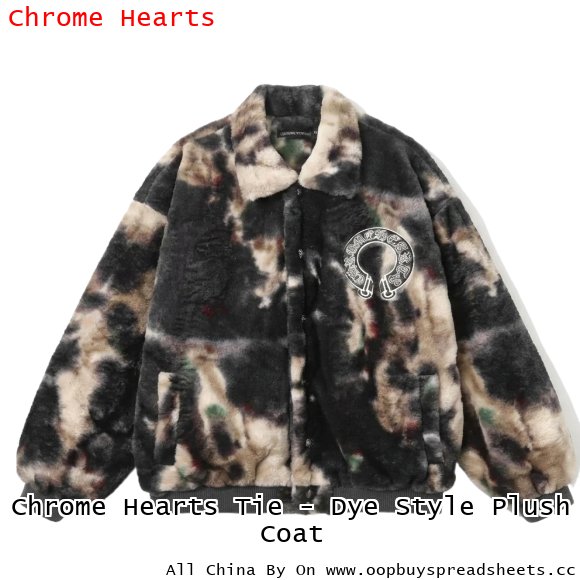 Chrome Hearts Tie - Dye Style Plush Coat