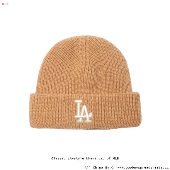 Classic LA-style khaki cap of MLB