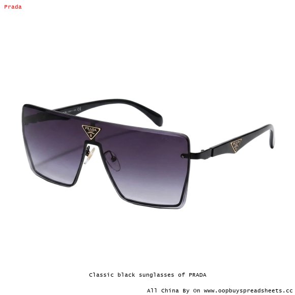 Classic black sunglasses of PRADA