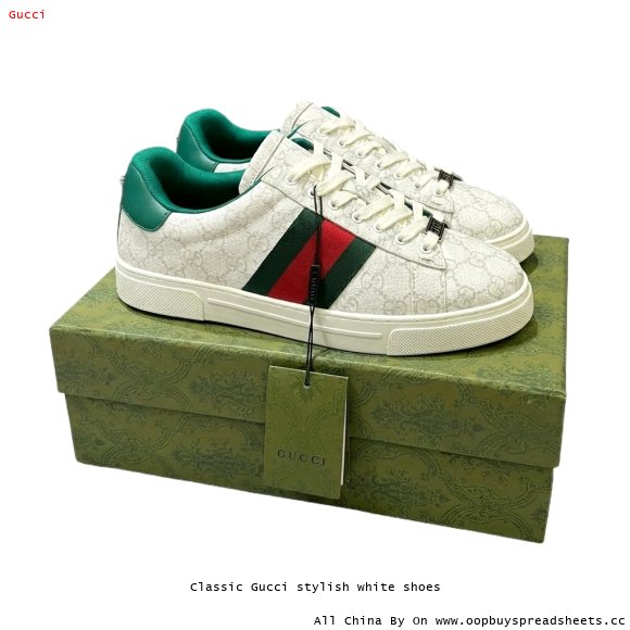 Classic Gucci stylish white shoes