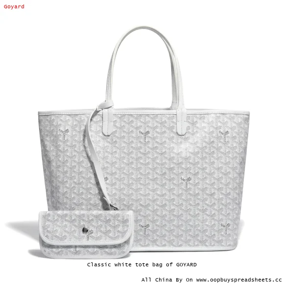Classic white tote bag of GOYARD