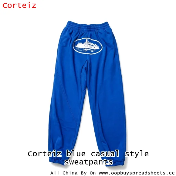 Corteiz blue casual style sweatpants