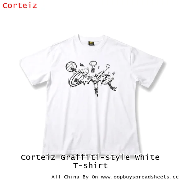 Corteiz Graffiti-style White T-shirt