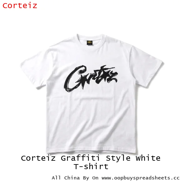 Corteiz Graffiti Style White T-shirt