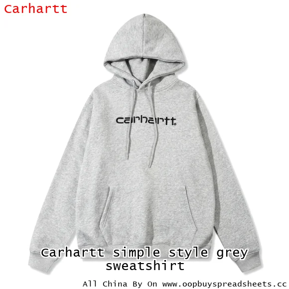 Carhartt simple style grey sweatshirt