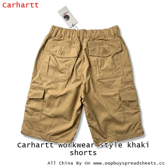 Carhartt workwear style khaki shorts