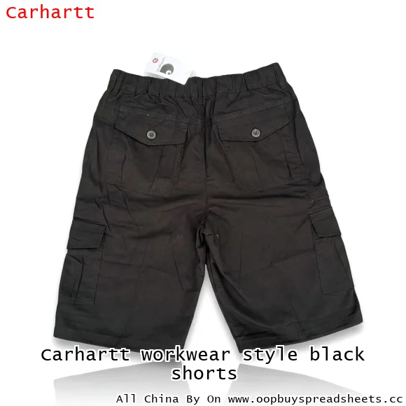 Carhartt workwear style black shorts