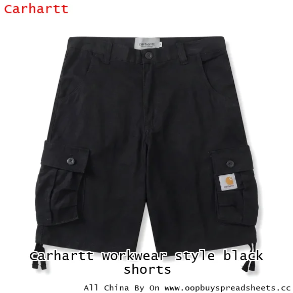 Carhartt workwear style black shorts