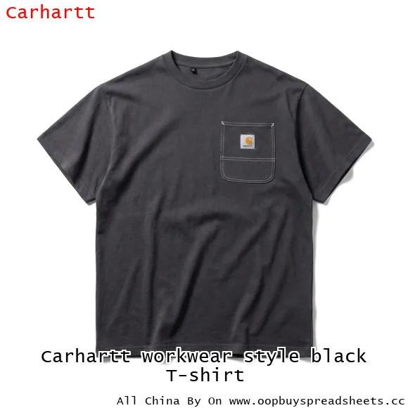 Carhartt workwear style black T-shirt