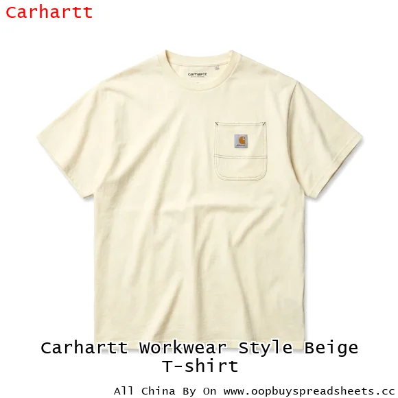 Carhartt Workwear Style Beige T-shirt