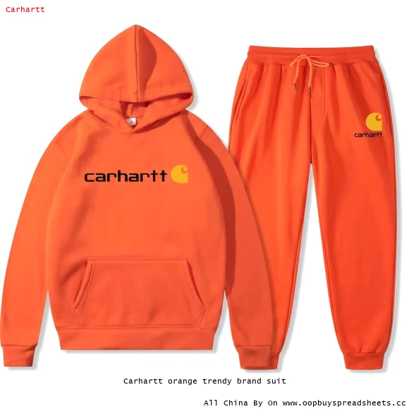 Carhartt orange trendy brand suit