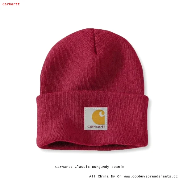 Carhartt Classic Burgundy Beanie