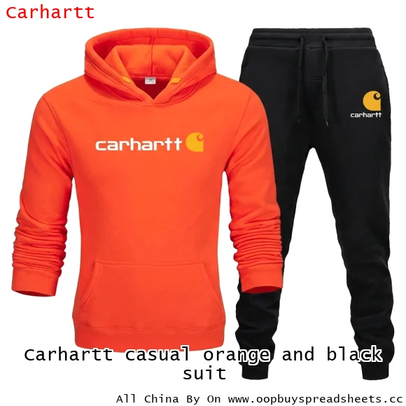 Carhartt casual orange and black suit