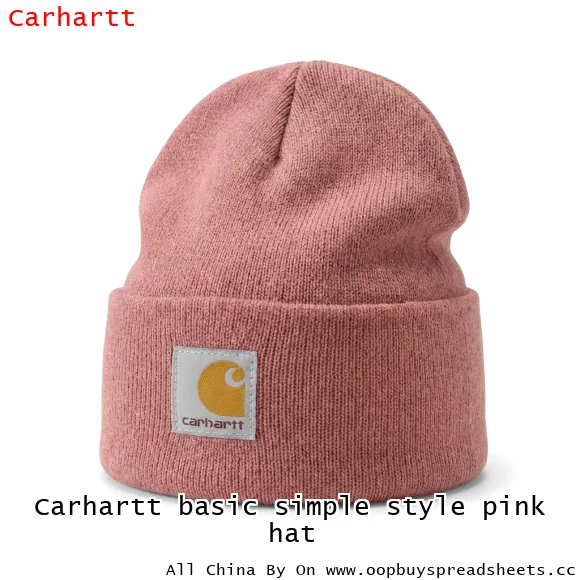 Carhartt basic simple style pink hat