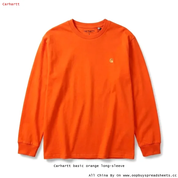 Carhartt basic orange long-sleeve