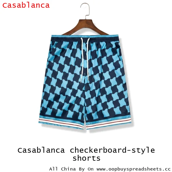 Casablanca checkerboard-style shorts