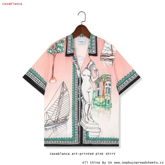 Casablanca art-printed pink shirt