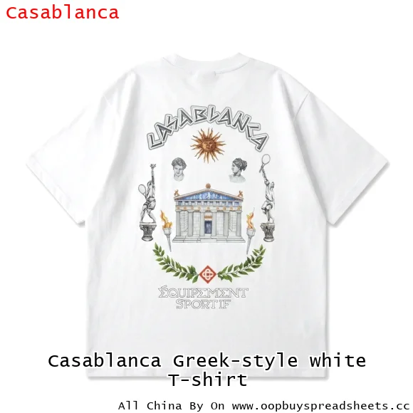 Casablanca Greek-style white T-shirt