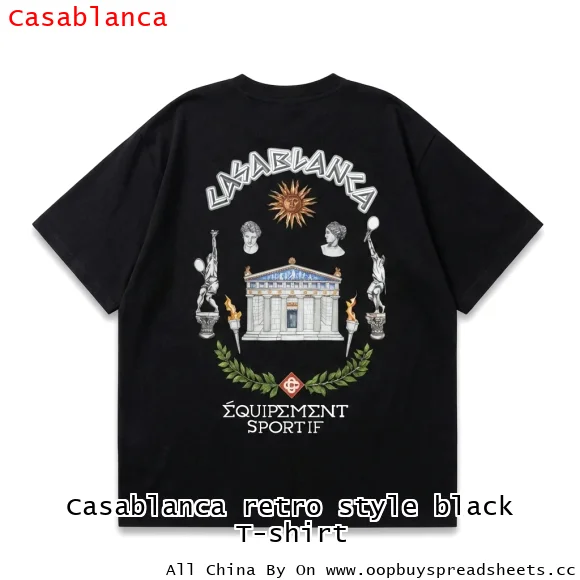Casablanca retro style black T-shirt