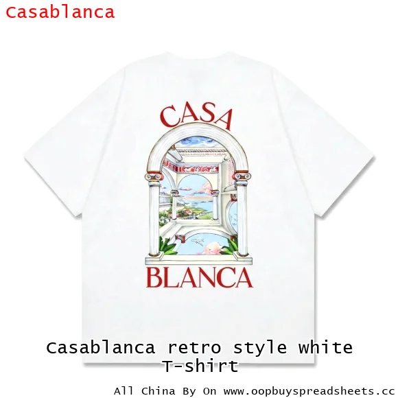 Casablanca retro style white T-shirt