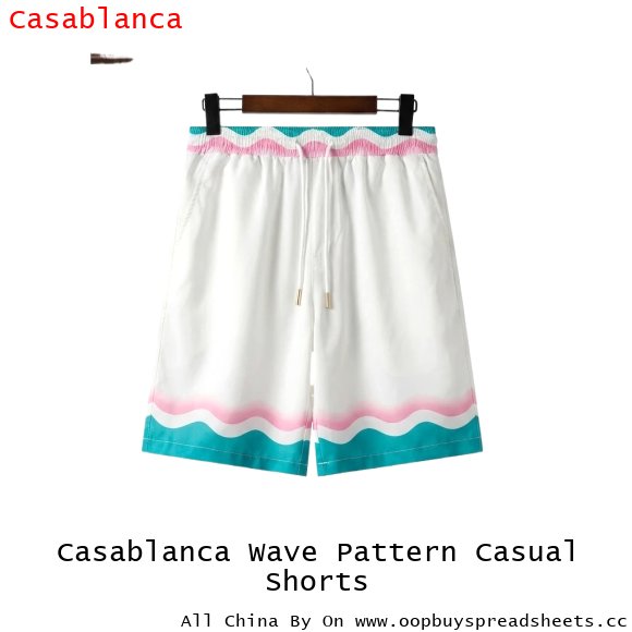 Casablanca Wave Pattern Casual Shorts
