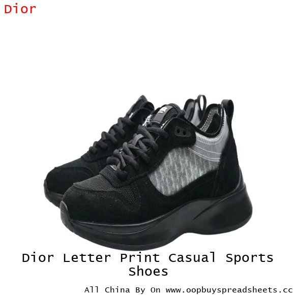 Dior Letter Print Casual Sports Shoes