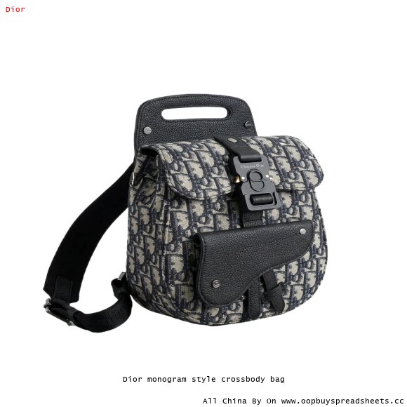 Dior monogram style crossbody bag