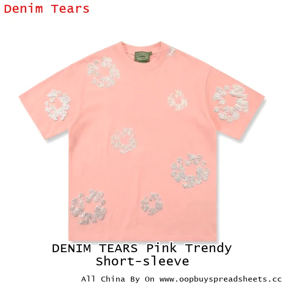 DENIM TEARS Pink Trendy Short-sleeve