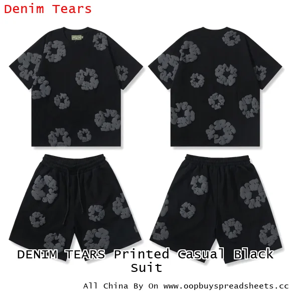 DENIM TEARS Printed Casual Black Suit