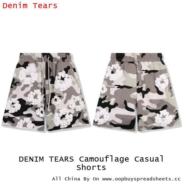 DENIM TEARS Camouflage Casual Shorts