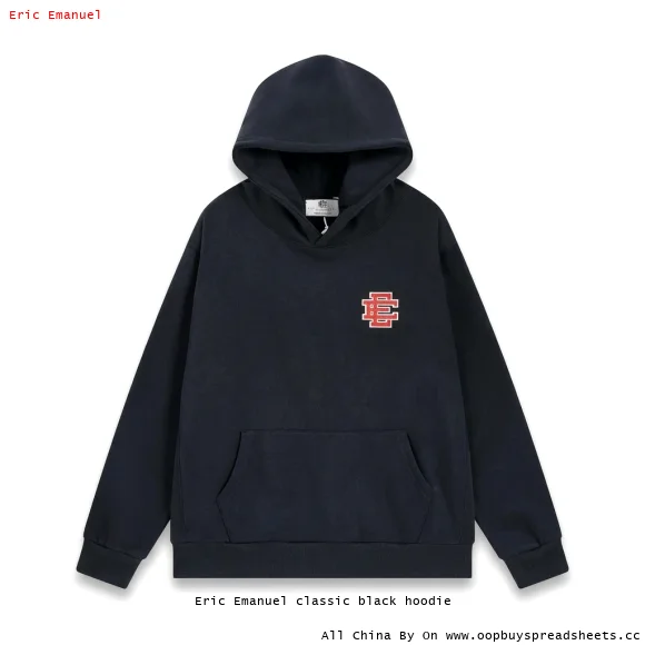 Eric Emanuel classic black hoodie