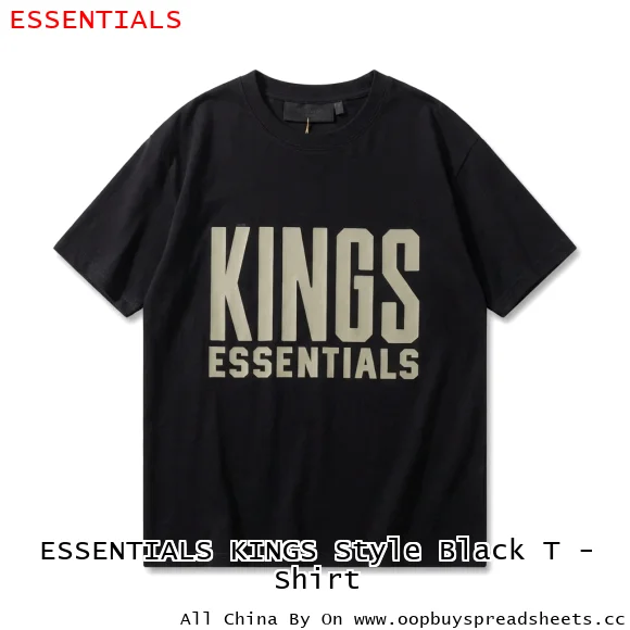 ESSENTIALS KINGS Style Black T - Shirt